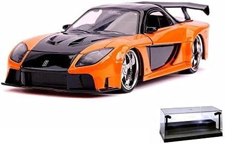 Diecast Car W/Display Case - Mazda RX -7 Hardtop, брз и бесен - JADA 30732 - 1/24 Scale Diecast Model Toy Car Car Car Car Car