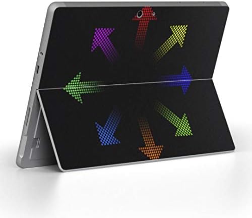 Покрив за декларации на igsticker за Microsoft Surface Go/Go 2 Ultra Thin Protective Tode Skins Skins 000076 Rainbow Colors Arrow