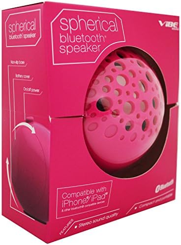 Vibe сферичен преносен Bluetooth звучник за уреди - розова