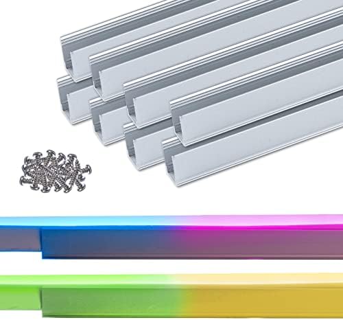 Производи за пакети со декор за сјај од 10 пакувања со алуминиумски канал со 20м/65,6ft LED RGB Neon Rope Lights KIT