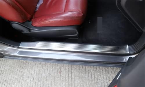 Fit for Dodge Challenger 2015-2023 Не'рѓосувачки челик сребрена внатрешна врата праг праг за плоча за плочки за плоча, панел за декоративни