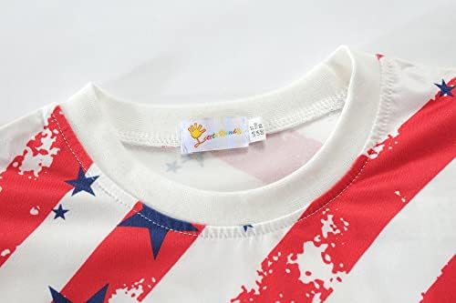 4-ти јули маици Девојки девојки Американски знамиња кошули Деца патриотски врвови