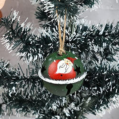 Декорација На Новогодишна Елка Хучу Шарени Извонредни Ѕвона Од Џингл Домашен Украс Бели Големи Црвени Зелени Ѕвона Фестивал Божиќен