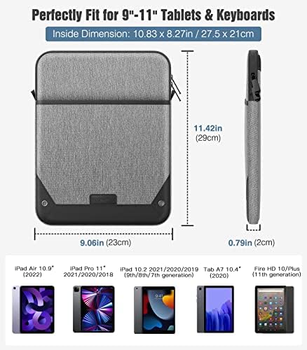 Моко 9-11 Инчен Чанта За Ракави Со Таблети, Куќиште За Носење Компатибилно со Ipad Air 5/4 2022, iPad Pro 11 2021-2018, Galaxy Tab A8 10,5/Јазиче