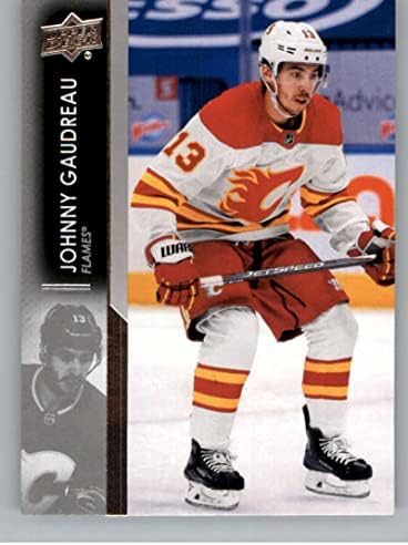 2021-22 Горна палуба 27 Johnони Гаудреу Калгари Фламен серија 1 NHL хокејска база за тргување картичка