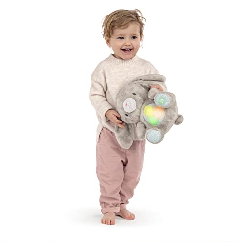 Генијалност срце да се прегратка Силви смирувачка кадифен играчка со светла, вибрации и музика