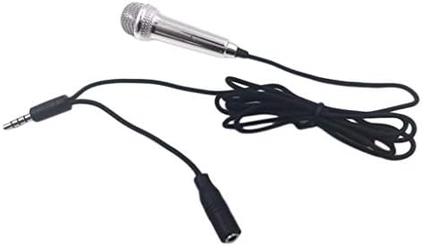 KXDFDC Преносен мини 3,5мм жичен микрофон за мобилен телефон таблет компјутер лаптоп говор за пејте за микрофон за алуминиумска