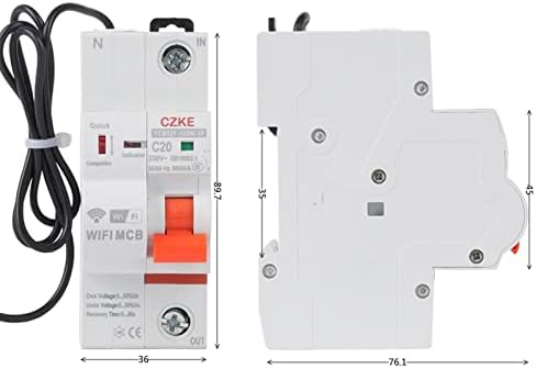 Tintag YCB9ZF-100W 1P WiFi Smart Circuit Breaker Short Circuit Заштита на кратки спојки Timed Smart Reclosing Switch Далечински