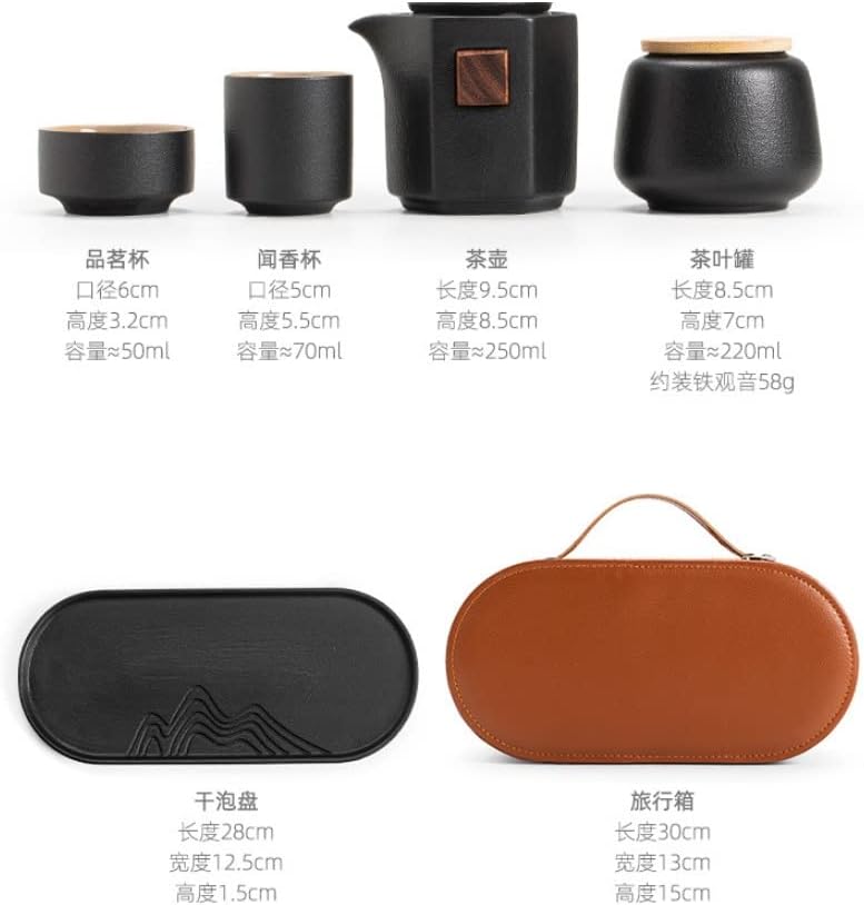 DHDM Travel Tea Set Full Set The The The Cup Ceramic со табела за чај со висока подарок за преносен сет за чај