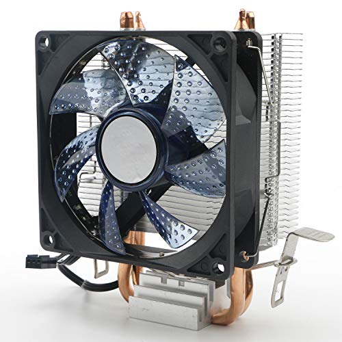 Џиуву Процесорот Ладилник За Воздух 3 - Пински Вентилатор со 2 Топлински Цевки Радијатор Сина ЛЕР За Интел AMD Процесори 92мм Лесен Тивок