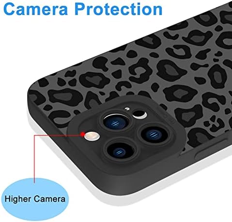 Случај КАНГАР Компатибилен Со iPhone 13 Pro Max, Дизајн На Црн Леопард, Силиконски Нелизгачки +Заштитна Футрола Отпорна На Удари TPU За iPhone