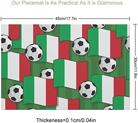Италија Фудбалска шема ПВЦ Матици за маса што може да се перат за подлога за табели за табели за трпезариска маса за трпезариска маса