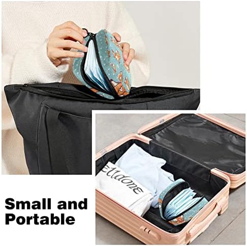 Санитарна торба за складирање на салфетка, фокија јога менструална чаша торбичка, преносни санитарни салфетки влошки за чување торбички