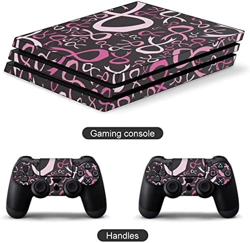 Свесност За Рак На дојка Розова Лента Пвц Леплива Налепница Заштитник На Кожата Налепница ЗА PS4 Pro/PS4 Тенок Контролер