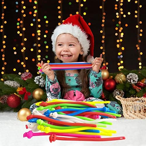 24 Спакувајте Божиќни Еластични Жици Сензорни Нервозни Играчки, Играчки За Аутизам Одлични За Деца Учениците Третираат Чанти Подароци