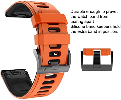 Eeomoik Sport Silicone Smart Watch Strap Strap за Garmin Fenix ​​6x 7 7x 3HR 935 945 Пристап S60 S62 Брза EasyFit WatchBand Correa
