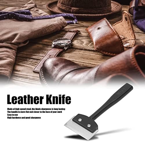 Кожен нож, кожен кастрење со нож широк спектар на апликации со голема брзина челик материјал за кожен занает за пријатели кои