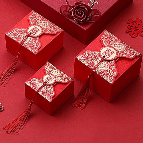 Кутија За Подароци ЗА Чоколадни Бонбони ГАЛПАДА 20 парчиња Кинеска Кутија За Бонбони За Свадби Кутии За Бонбони Со Панделки