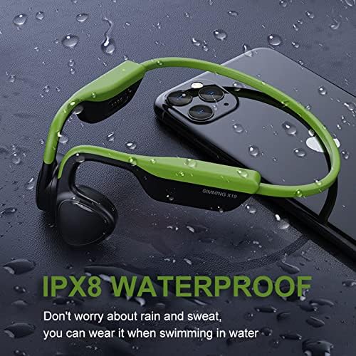 Слушалки За Спроводливост на коските Водоотпорни IPX8 Подводни Слушалки За Отворено Уво За iPhone Android Тренингот Bluetooth Преку