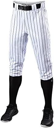 Младински поздрави панталони за бејзбол униформни панталони - стил на отворено дно и плетенка - Pinstripe и Solid