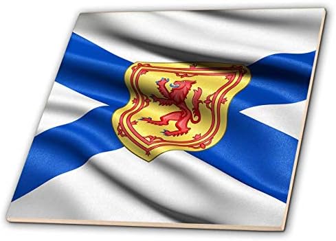 3drose Cr Медиуми-Илустрации-Знаме На Нова Шкотска мавтајќи во Ветрот-Плочки