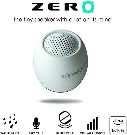Boompods Zero Talk Bluetooth звучник - Најмалиот светски алекса вграден водоотпорен мини звучници и безжичен микрофон со голем звук