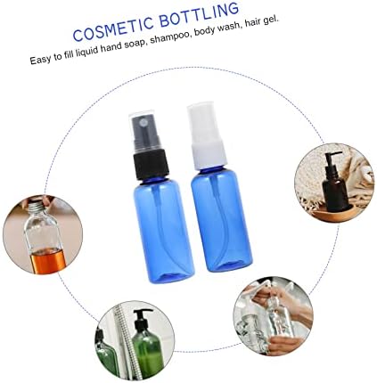 Doitool 60 парчиња суштински шишиња со повеќе складишта што ја дистрибуираат маглата црна шминка гел чисти бели додатоци под-домашни