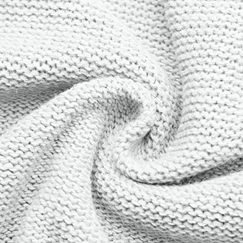 Женски женски преголем плетен џемпер 2022 есен лабава лежерна долга ракав за палење, истурени џемпери за пукалови на врвови
