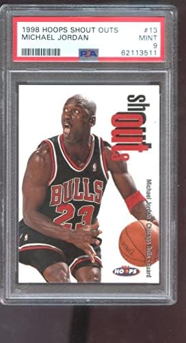 1998-99 обрачи 13 Мајкл Jordanордан извикуваат, вметнете PSA 9 оценета картичка НБА 98-99-Непотпишани кошаркарски картички