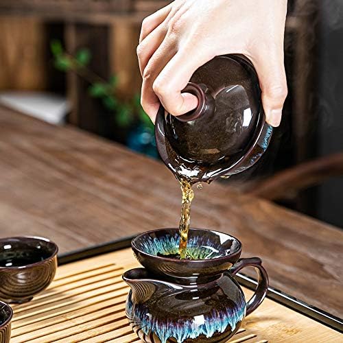 GPPZM Travel Tea Set керамички глазура чајник Теакуп Гаиван порцелански залепени котелки чајли за чај за пијалоци церемонија на чај