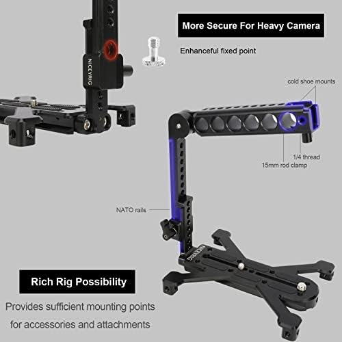 Комплет за рачна рачка за рачна лента за камера SiceYrig со странични монтирања, плоча за брзо ослободување за стандард ARCA