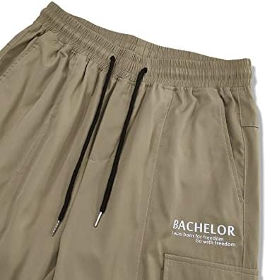 Gyоангл машки панталони за салата за теретани кои трчаат атлетски со џеб, џогер за улична облека од половината
