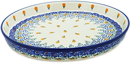 Полска керамика 9½-инчен колаче чинија изработен од Ceramika artystyczna + сертификат за автентичност