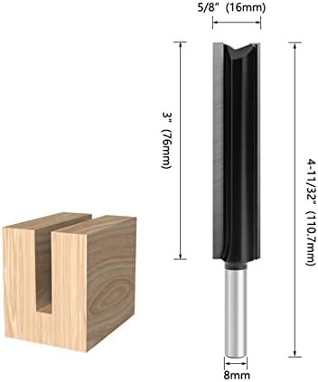 Мелење на секач 8мм Шанк директно слот за секач за секач за обработка на дрво за мелење за мелење Рутер за резба директно за обработка на дрво