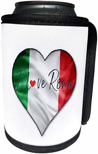 3drose италијанско знаме во форма на срце со текст внатре - може да се лади обвивка за шише