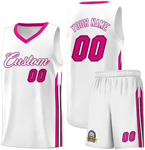 Сопствени шорцеви за кошарка со дрес со лого на бројот на името, персонализирана униформа за мажи/жени/млади