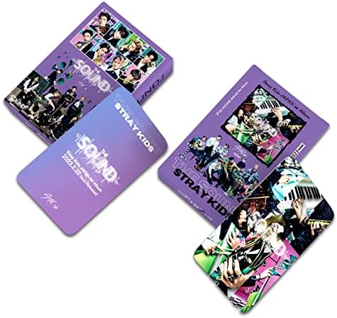 Kpop Stray Kids Photocards Set 55 компјутери 2023 Нов албум The Sound Lomo картички Постер за постер за производи за момчиња и девојчиња