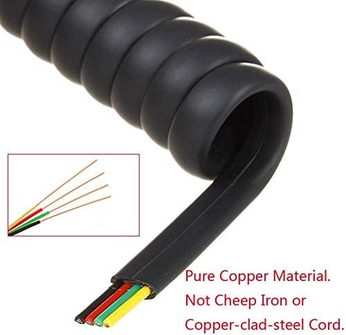 Кабел за телефони за телефон, [5pack 9feet] OHCOME чиста кабел за кабел со кабел за телефони со чисто-бакар, кабел за кабел, калем со должина