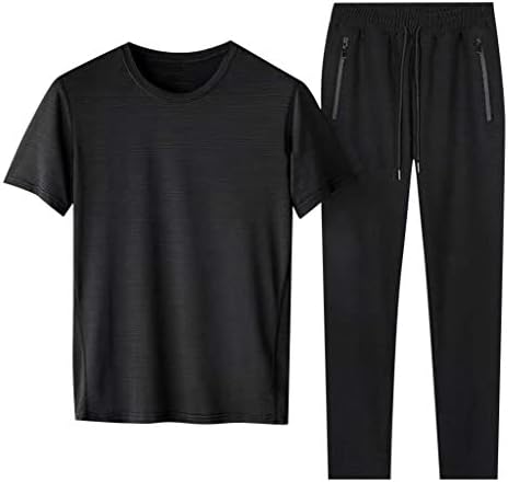 Xiloccer 2 парчиња Pant Pant за мажи 2021 панталони со маици костум за спортски спортови за џогирање панталони спортски костуми за играње