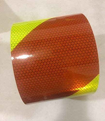 Безбеден начин влечење 6 x 10 'ролна орафол оралит V98 усогласена пред-лента со флуоресцентни вар-жолти и црвени ленти со црвена лента