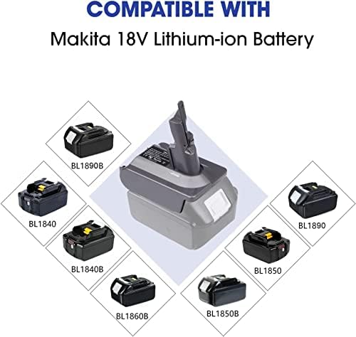 Btrui за Dyson V7 адаптер за батерии за Makita 18V литиум батерија до V7 Animal Flucky Motorhead рачен вакуумски конвертор