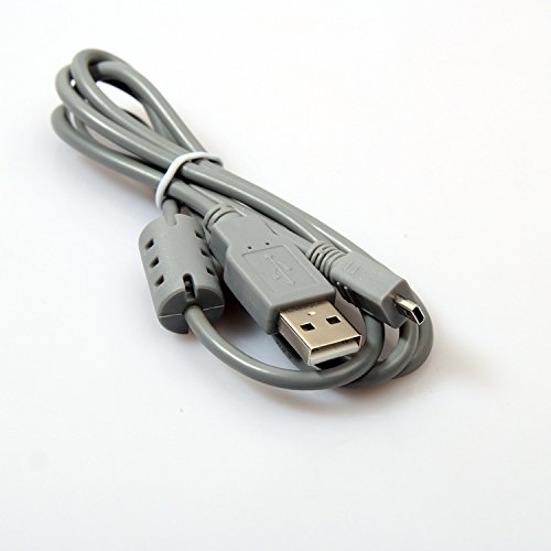 Кабел за пренесување на податоци со USB со камера 3,3 стапки 2 пакет, USB A до Mini-B 8Pin USB кабел со ферити за Samsung Pentax Panasonic Nikon