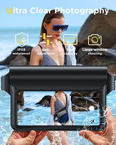 Humixx 8.6 Водоотпорна Телефонска Торбичка Која Лебди Со Визуелен Прозорец За Фотографии, Голем Капацитет, За Да Го Одржите Вашиот Телефон И