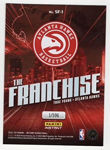 Trae Young 2021-22 Panini Instant Franchise /596 Cond NBA кошарка 1 Хоукс