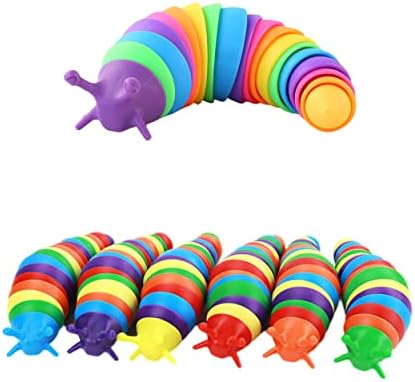 Paradmas Fidget Slug Toy, 3D артикулирана сензорна играчка за гасеници, играчки пред градинка за бебе и деца, најдобри сензорни предмети