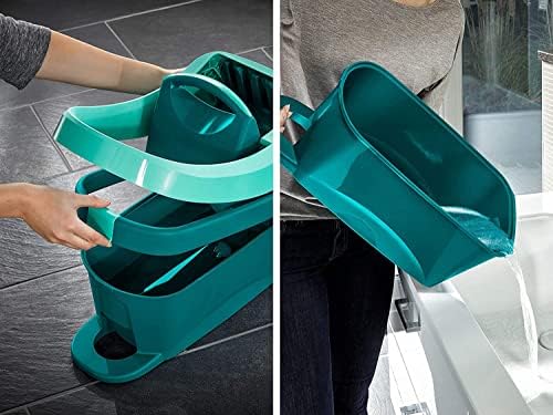 Leifheit Mop Press Preforge Evo со корисни интегрирани тркала, зелена боја