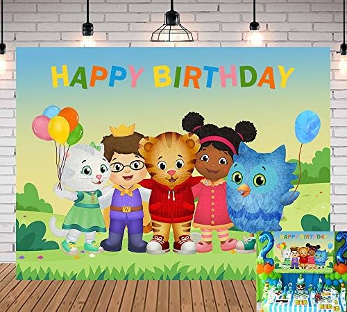 Цртан филм Даниел Тигар во соседството Фотографија позадина џунгла сафари фотографија позадина деца среќна роденденска забава декорација