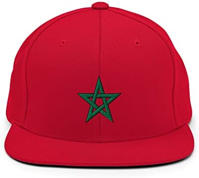 Мароканско знаме извезено капаче за шминка, мавритански американски мавта Мароко капа