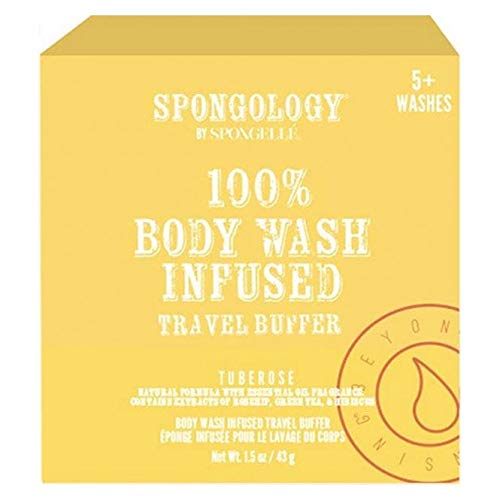Spongellé Spongology Body Body Infused Travel Buffer - гел за туширање инфузиран сунѓер - тубероза