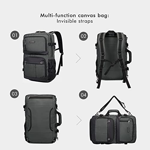 Travel Travel Carry на ранец за мажи Авиокомпанија одобрена најлонска деловна чанта одговара на лаптоп со лаптоп од 17 инчи, кабриолет торба